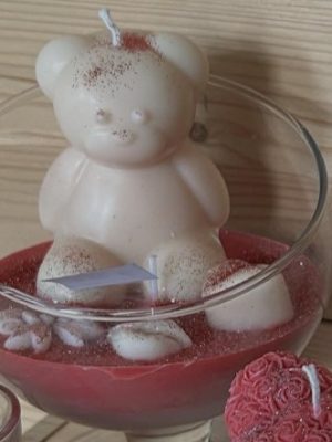 Bougies nounours Saint Valentin