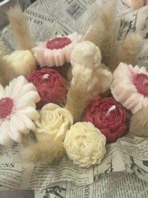 Bouquet bougies et fondants